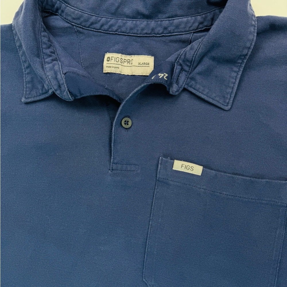Figs Men's Navy Polo Shirt